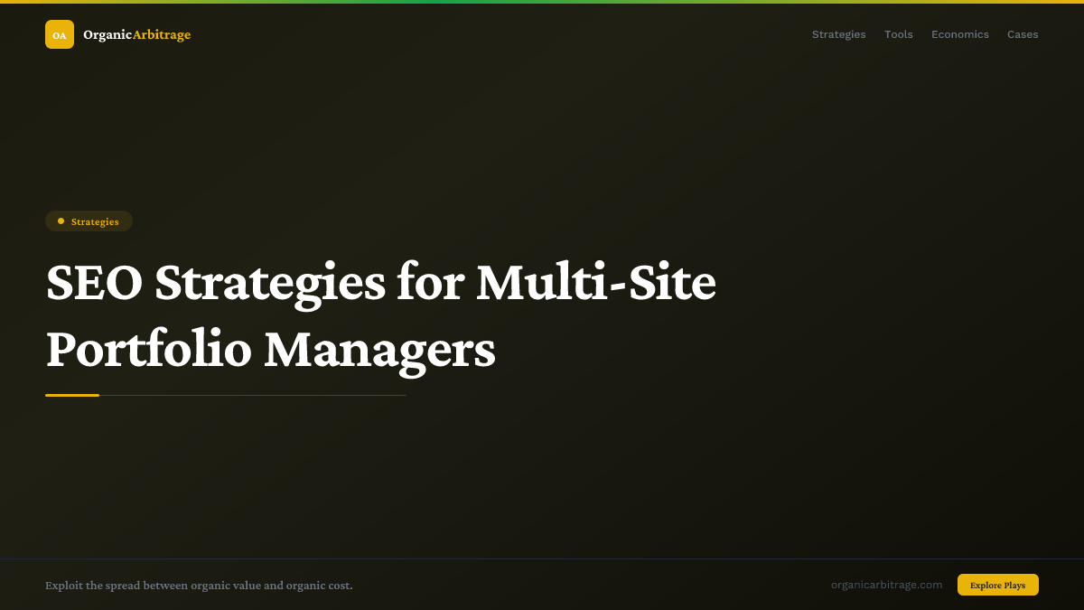 SEO Strategies for Multi-Site Portfolio Managers
